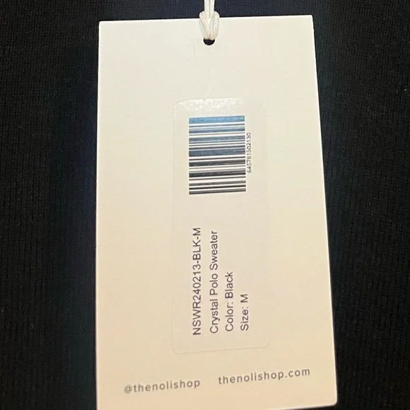 Noli Shop Crystal Polo Sweater - New With Tags - Picture 7 of 7